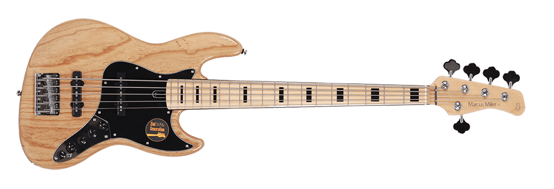 Sire V7 Vintage Ash 5-String (2nd Gen) Jazz Bass with Premium Gig Bag - GuitarPusher